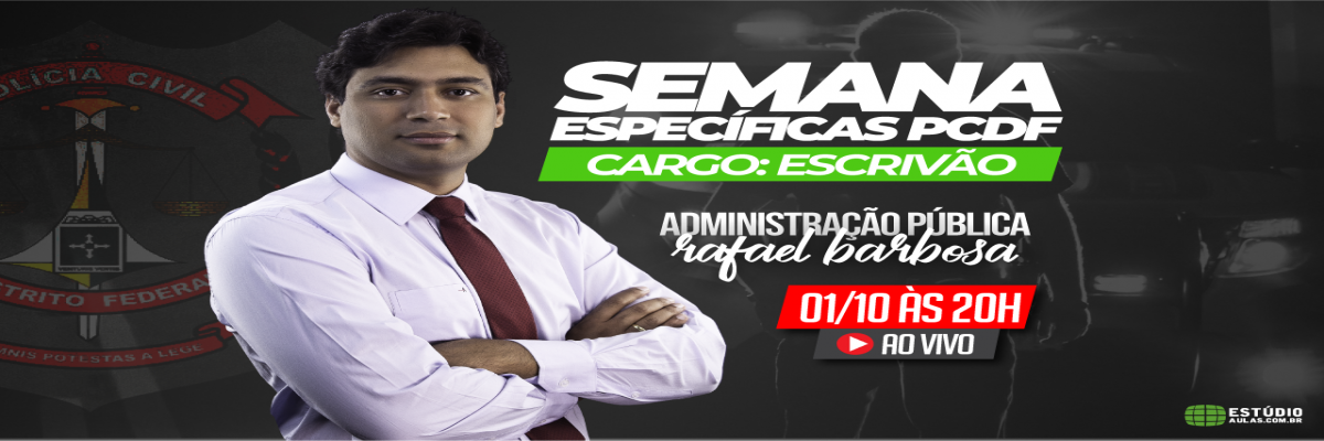 Est Dio Aulas Evento Semana Espec Fica Pcdf Cargo Escriv O